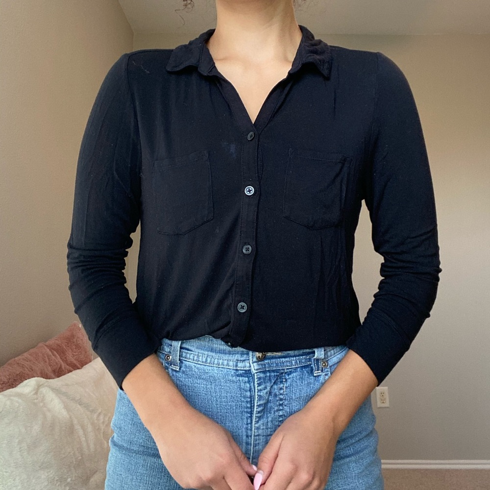 Black Button down